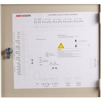 Сетевой контроллер СКУД Hikvision DS-K2602, управление 2 дверьми
