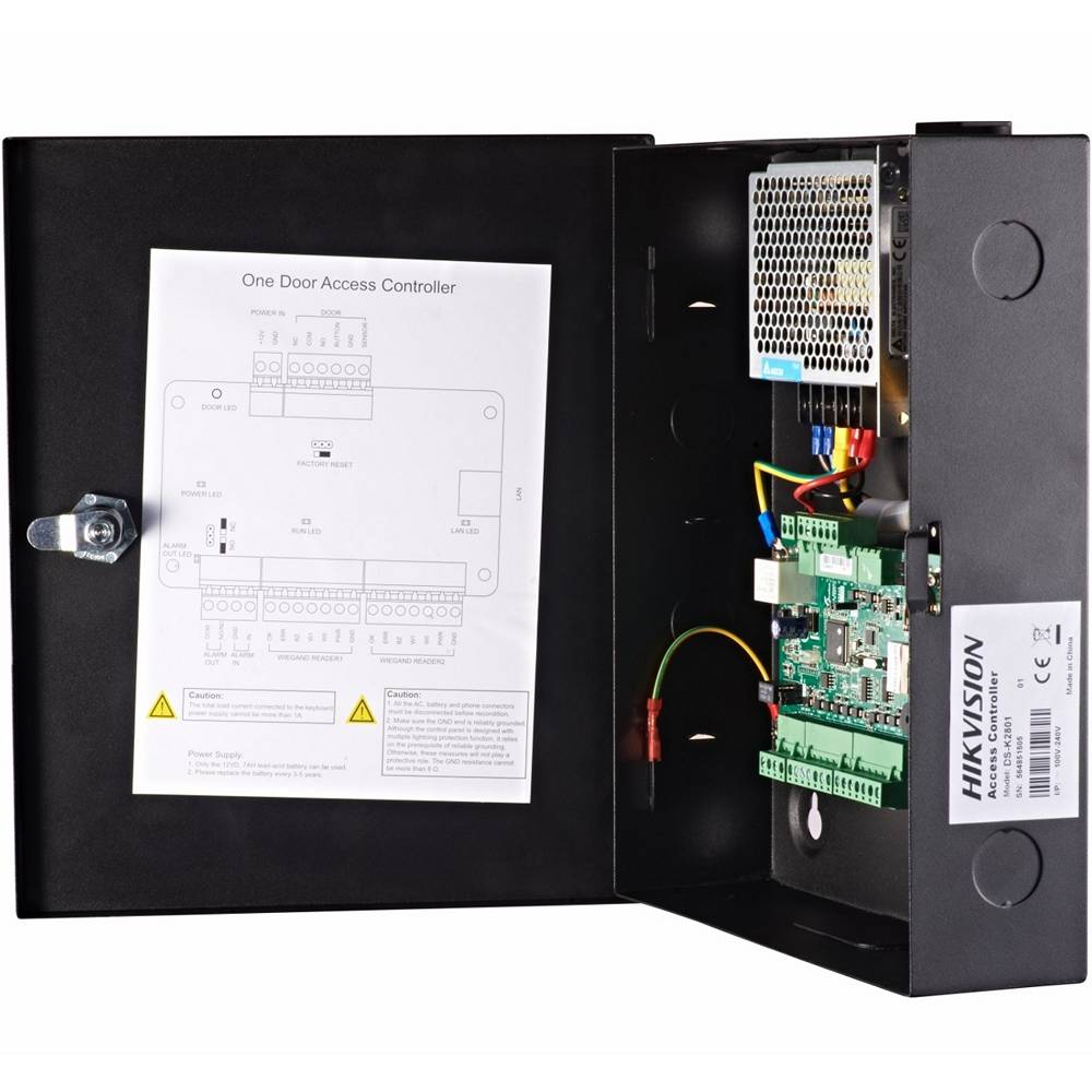 Сетевой контроллер СКУД Hikvision DS-K2801 на 1 дверь